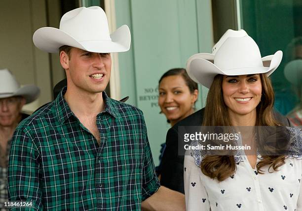 Prince William, Duke of Cambridge and Catherine, Duchess of Cambridge depart a Government Reception at the BMO Centre on day 8 of the Royal couple's...