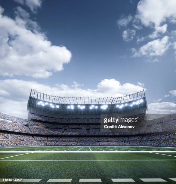professioneel american football stadium - american football stadium background stockfoto's en -beelden