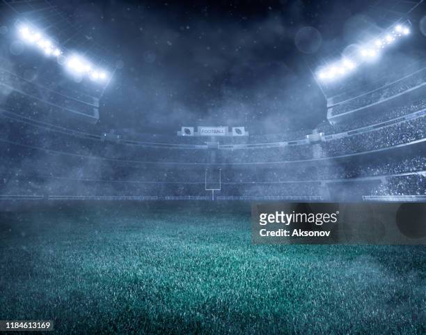 professioneel american football stadium - american football stadium background stockfoto's en -beelden