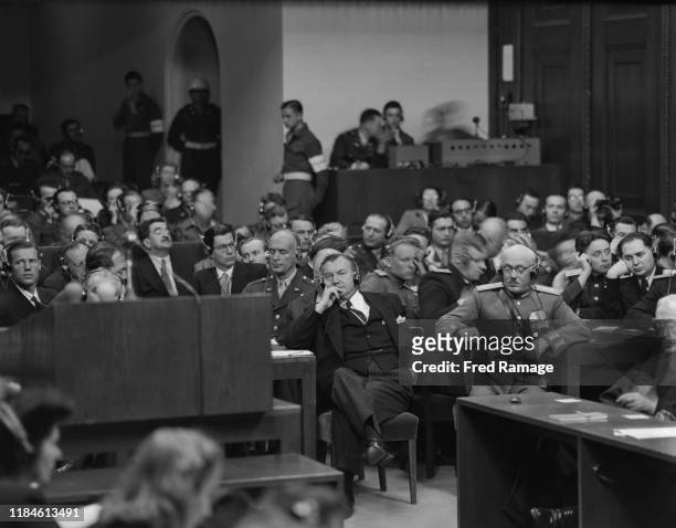 Associate Justice of the Supreme Court of the United States and Chief American prosecutor Robert H. Jackson and Soviet assistant prosecutor General...