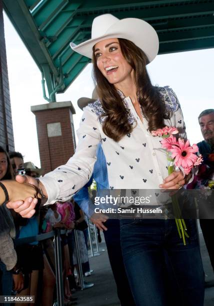 Catherine, Duchess of Cambridge meets well wishers at a Government Reception at the BMO Centre on day 8 of the Royal couple's tour of North America...