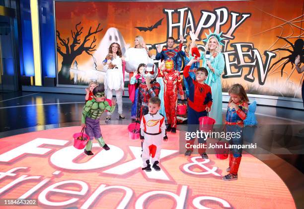 Fox anchors Jedediah Bila, Carley Shimkus, Pete Hegseth, Jennifer Rauchet, Janice Dean and children partecipate in "Fox & Friends" Halloween...