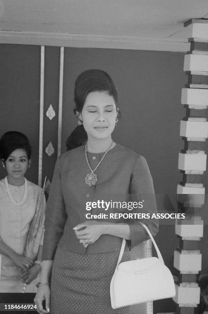 Le Reine Sirikit lors d'une cérémonie à Bangkok le 22 janvier 1968, Thaïlande.