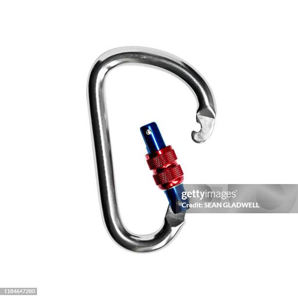 open carabiner isolated - mousqueton photos et images de collection