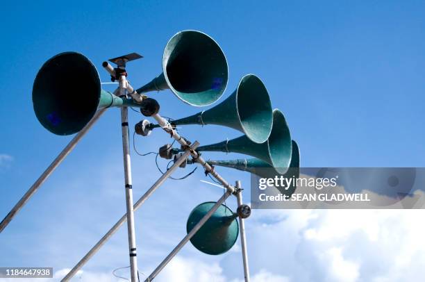 public address system - emergency siren stock pictures, royalty-free photos & images