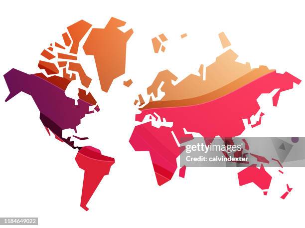 Gradient World Map Flat Photos and Premium High Res Pictures - Getty Images
