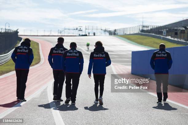 Pierre Gasly of Scuderia Toro Rosso and France during previews ahead of the F1 Grand Prix of USA at Circuit of The Americas on October 31, 2019 in...