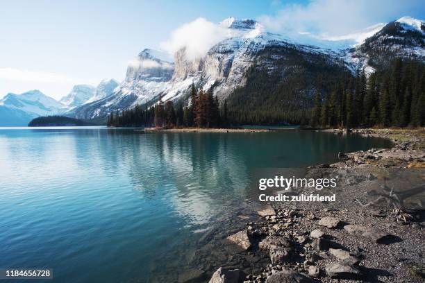 maligne lake - jasper stock pictures, royalty-free photos & images