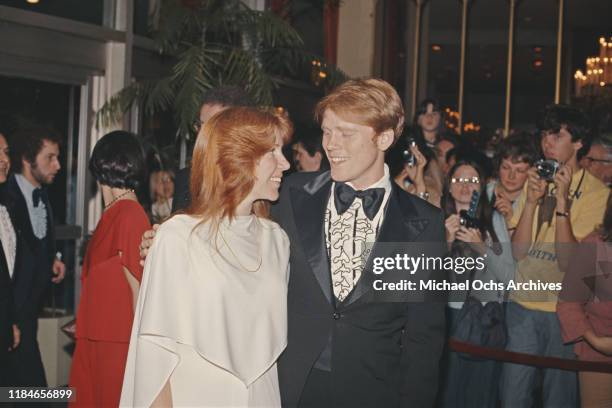 American actor Ron Howard with his partner Cheryl, circa 1975. They were married in June 1975.