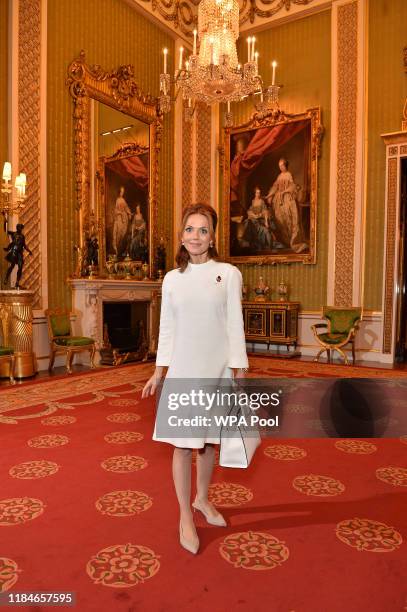 Geri Horner during a reception for winners of the Queen's Commonwealth essay competition 2019 at Buckingham Palace on October 31, 2019 in London,...