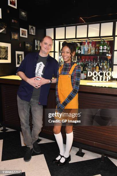 Writer and director Mike Flanagan and the film's star Kyliegh Curran visit Storm Crow Manor for Halloween on October 31, 2019 in Toronto, Canada.