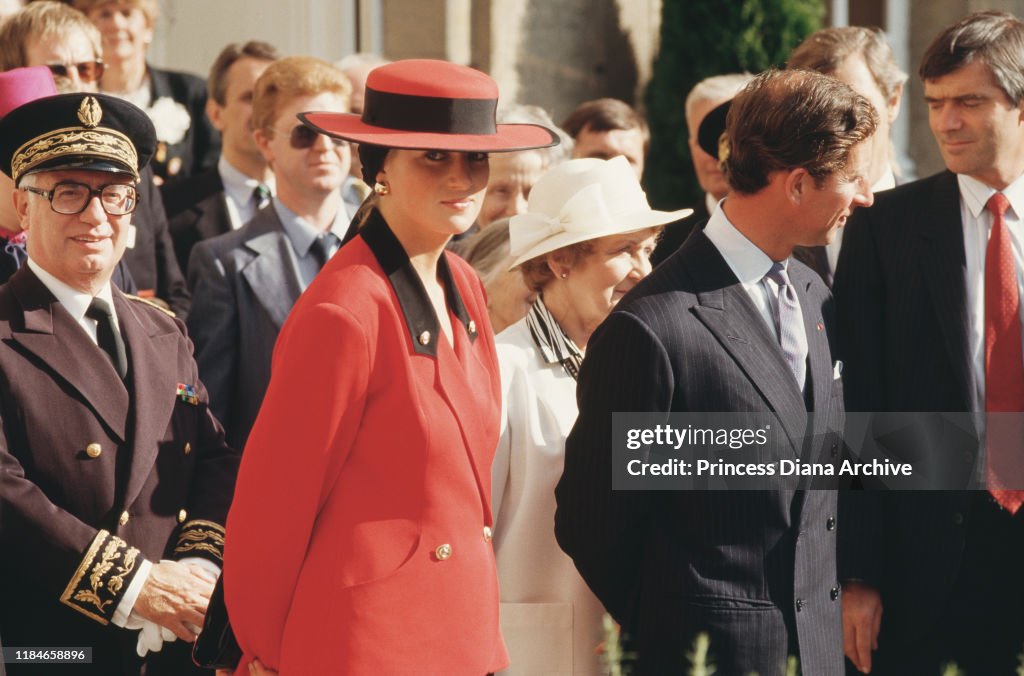 Charles And Diana In Caen