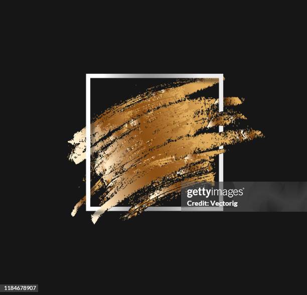 gold brushes - crayon background stock illustrations