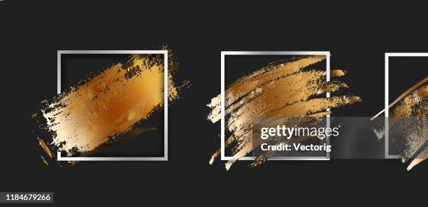 illustrazioni stock, clip art, cartoni animati e icone di tendenza di spazzole d'oro - brushed gold background