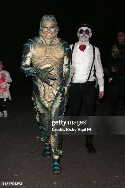 Alan Carr seen attending Jonathan Ross - Halloween party on October 31, 2019 in London, England.