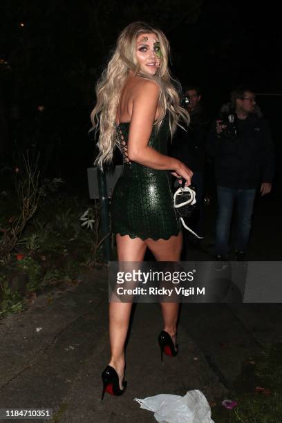 Ashley James seen attending Jonathan Ross - Halloween party on October 31, 2019 in London, England.