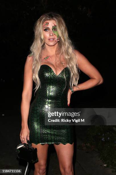 Ashley James seen attending Jonathan Ross - Halloween party on October 31, 2019 in London, England.