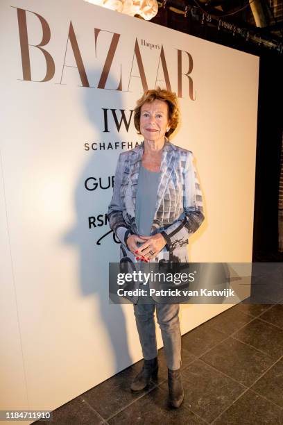 Neelie Kroes at the red carpet of the Harper's Bazaar Woman of the Year 2019 award on November 25, 2019 in Amsterdam, Netherlands.