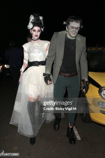 Joel Dommett seen attending Jonathan Ross - Halloween party on October 31, 2019 in London, England.