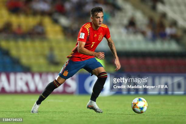 Alejandro Blesa of Spain dribbles during the FIFA U-17 World Cup Brazil 2019 group E match between Spain and Tajikistan at Estádio Kléber Andrade on...