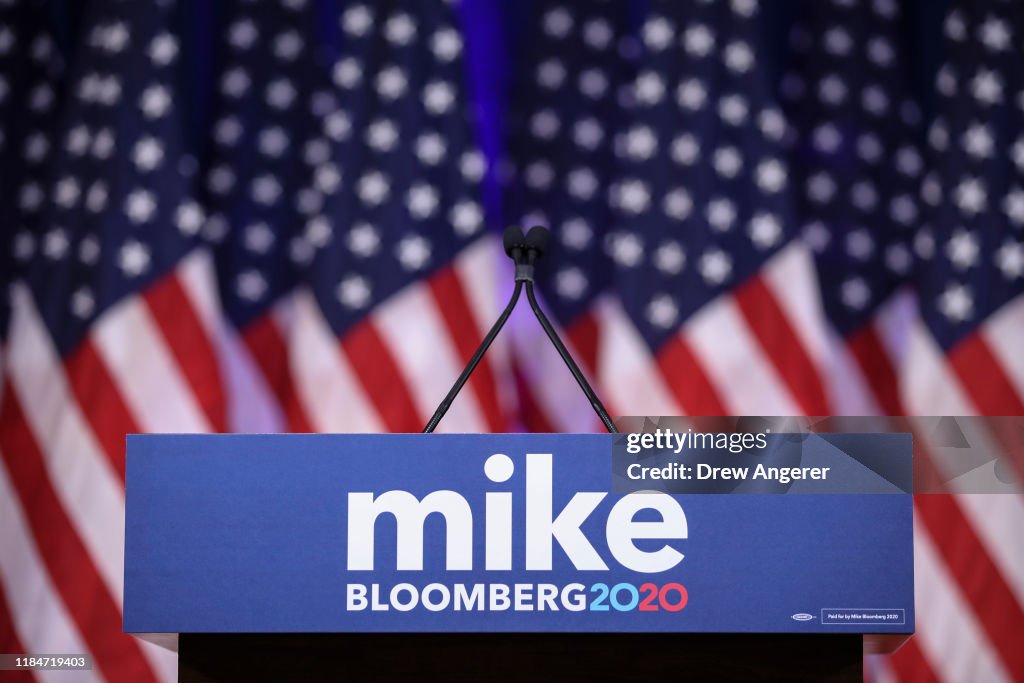 Democratic Presidential Candidate Mike Bloomberg Meets Voters And Elected Officials In Norfolk, Virginia