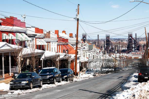 street in bethlehem, pa - bethlehem pennsylvania stock pictures, royalty-free photos & images