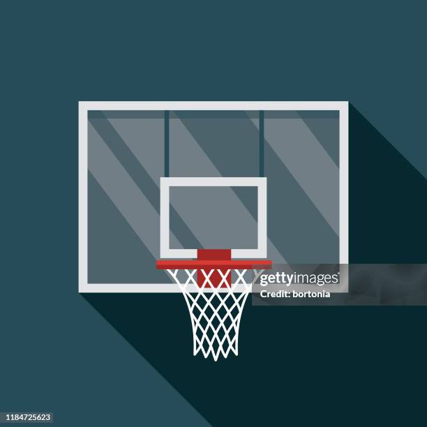 stockillustraties, clipart, cartoons en iconen met basketbal hoepel pictogram - basketball net