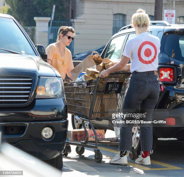 Kristen Stewart and Dylan Meyer are seen on November 25, 2019 in Los Angeles, California.