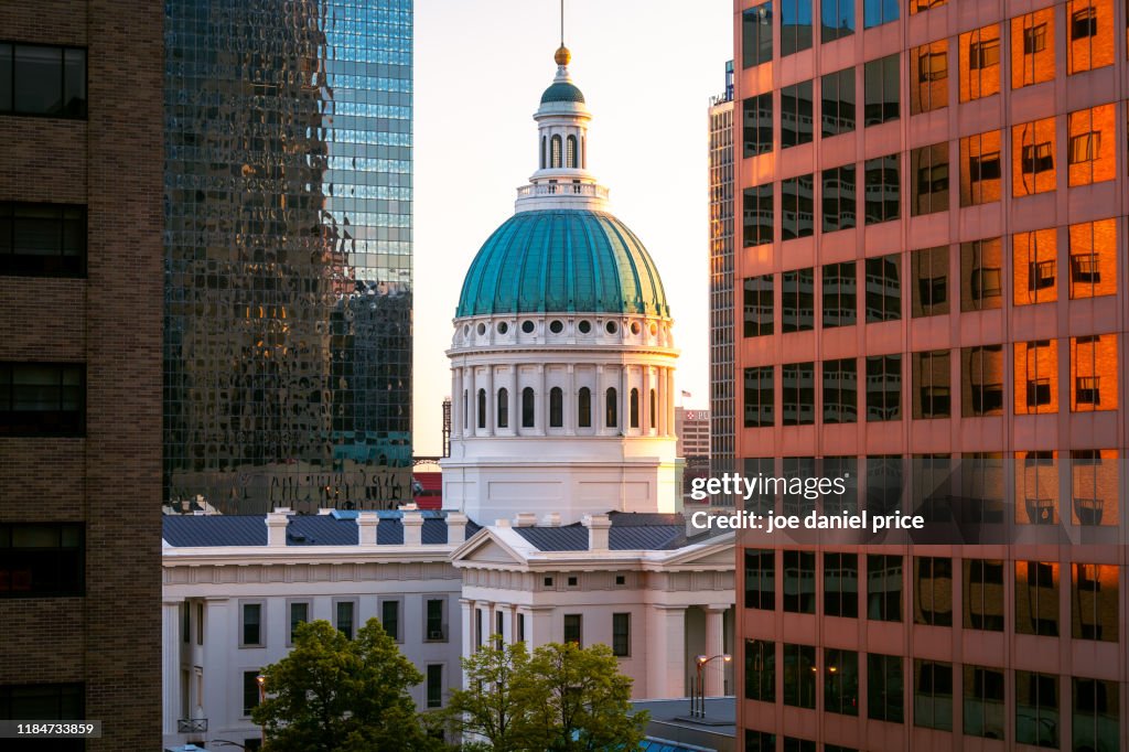 Sunset, Old Courthouse, St Louis, Missouri, America