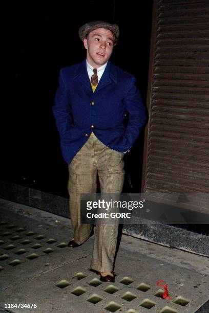 Rocco Ritchie is seen leaving a Halloween party at the Edition hotel in Soho on October 31, 2019 in London, England.