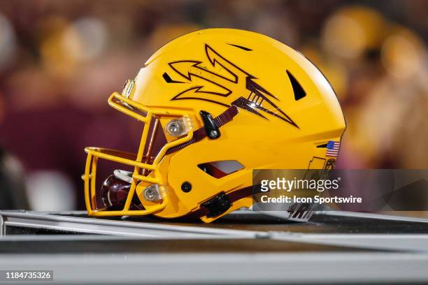 An Arizona State Sun Devils helmet during the college football game between the Oregon Ducks and the Arizona State Sun Devils on November 23, 2019 at...