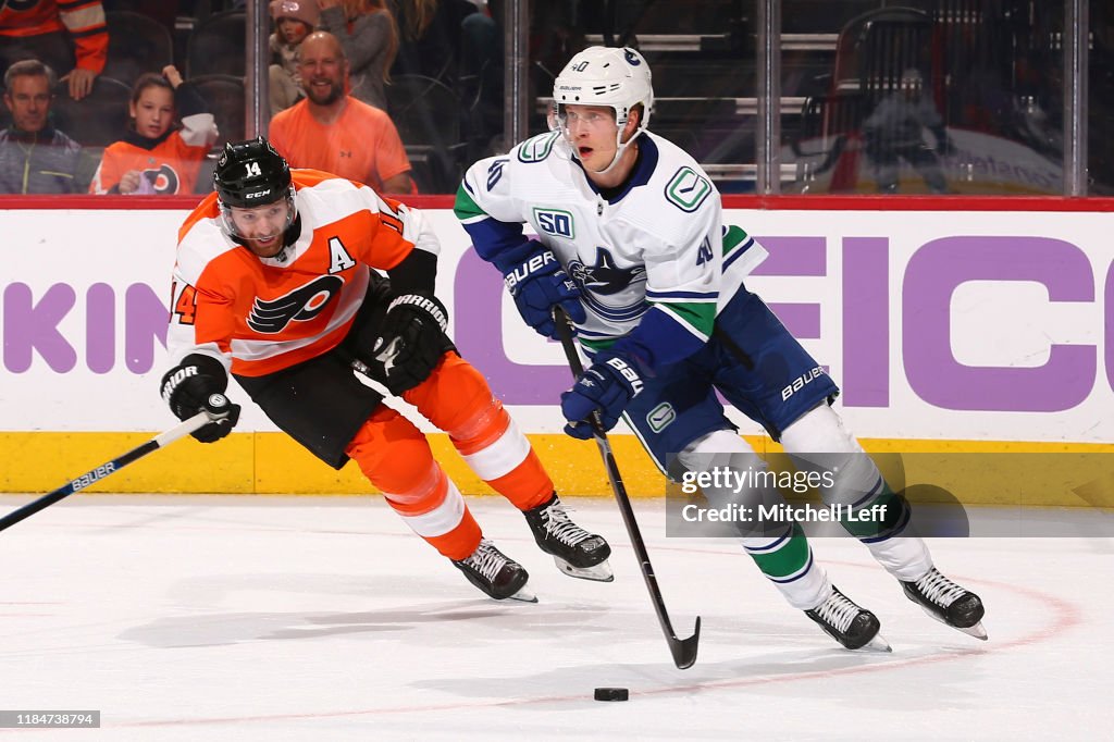 Vancouver Canucks v Philadelphia Flyers