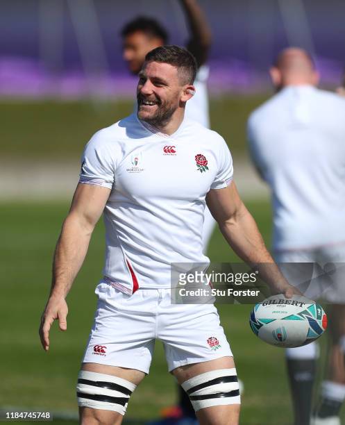 England and Newcastle Falcons player Mark Wilson pictured during England captains run ahead of the 2019 Rugby World Cup Final at Fuchu Asahi Football...