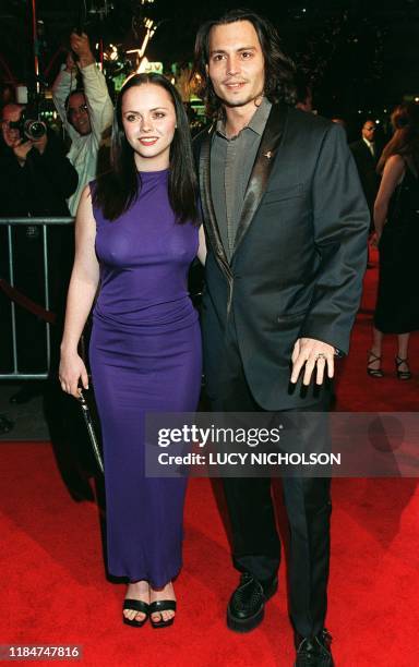 Co-stars Johnny Depp and Christina Ricci arrive at the premiere of their new film "Sleepy Hollow" in Hollywood, CA 17 November 1999. The film is a...