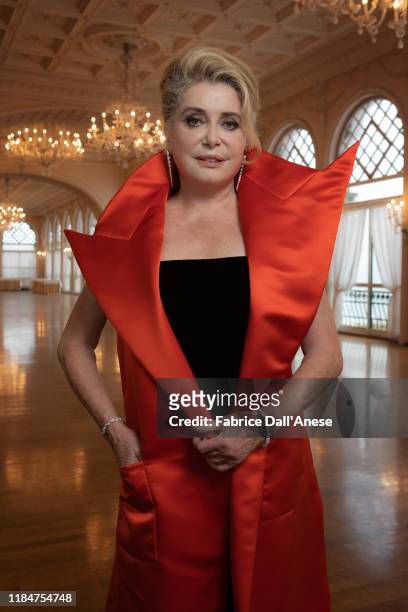 Actress Catherine Deneuve poses for a portrait on August 28, 2019 in Venice, Italy.