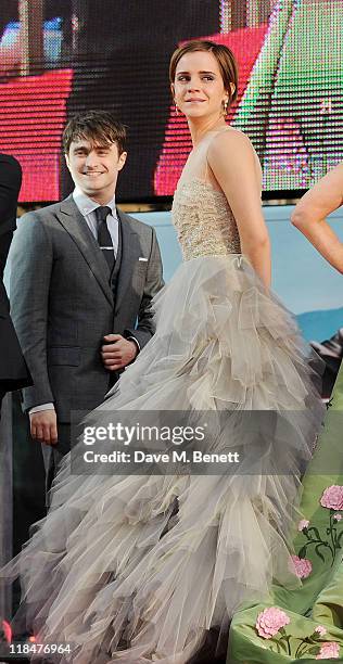 David Heyman, Daniel Radcliffe, Emma Watson, J.K. Rowling and Rupert Grint attend the World Premiere of 'Harry Potter And The Deathly Hallows Part 2'...