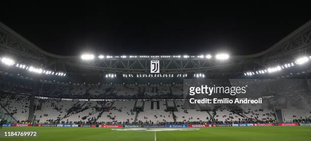 General view inside the stadium prior to the UEFA Champions League group D match between Juventus and Atletico Madrid at Allianz Stadium on November...