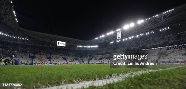 General view inside the stadium prior to the UEFA Champions League group D match between Juventus and Atletico Madrid at Allianz Stadium on November...