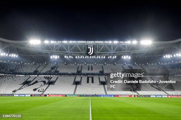 General view of the stadium before the UEFA Champions League group D match between Juventus and Atletico Madrid at Allianz Stadium on November 26,...