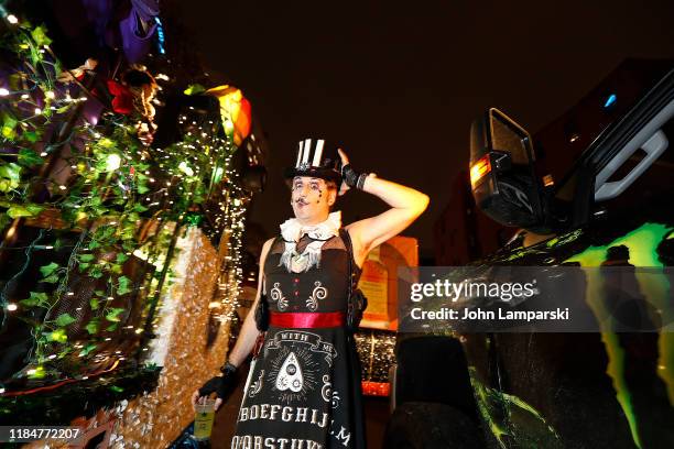 Revelers participate in the 2019 New York City Halloween Parade on October 31, 2019 in New York City.