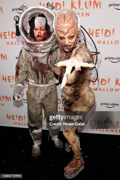 Tom Kaulitz and Heidi Klum attend Heidi Klum's 20th Annual Halloween Party presented by Amazon Prime Video and SVEDKA Vodka at Cathédrale New York on...