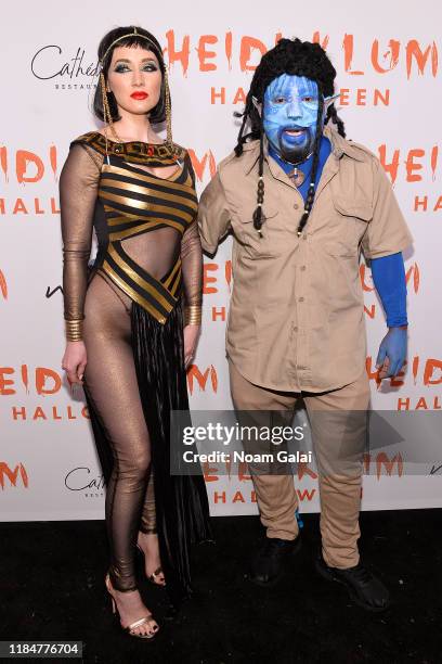 Heather Taras and Daymond John attend Heidi Klum's 20th Annual Halloween Party presented by Amazon Prime Video and SVEDKA Vodka at Cathédrale New...