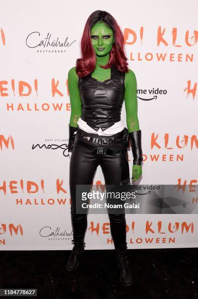 Taylor Hill attends Heidi Klum's 20th Annual Halloween Party presented by Amazon Prime Video and SVEDKA Vodka at Cathédrale New York on October 31,...