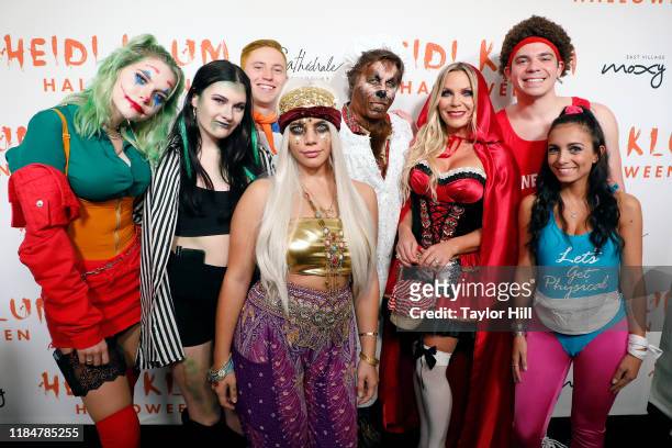 Kevin Mazur , Jennifer Mazur (3R, and family attend Heidi Klum's Annual Hallowe'en Party at Cathedrale on October 31, 2019 in New York City.