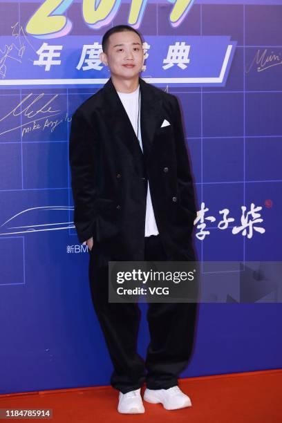 Rap Singer GAI Zhou Yan arrives at red carpet of Fresh Asia Music Awards 2019 on October 31, 2019 in Beijing, China.