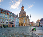 Dresden Neumarkt square at sunrise