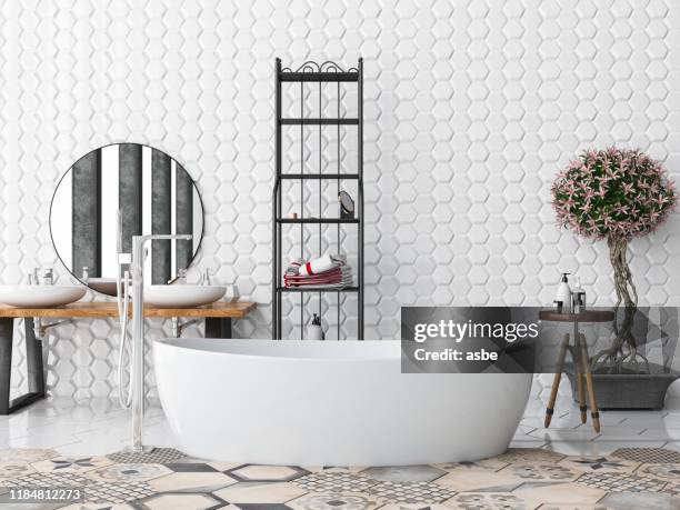 modern bathroom - fashionable bathroom stock pictures, royalty-free photos & images