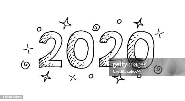 2020 hand drawn stock illustration - dream big stock illustrations