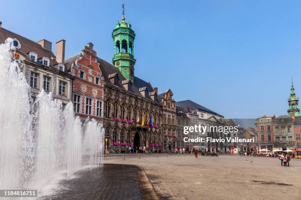 belgium, mons - grand place - bergen stock pictures, royalty-free photos & images