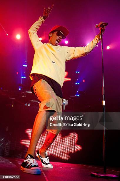 Wiz Khalifa performs at UNO Lakefront Arena on July 7, 2011 in New Orleans, Louisiana.